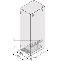 SCHROFF VARISTAR Bodenblech seitl. Kabeleinfhrg., f. Schränke 800x800mm
