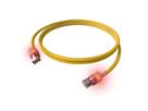 EasyLan DualBoot LED Patchkabel RJ45 S/FTP Kat.6A (Class EA), mit saCon Stecker, LSOH, gelb, 1,5 m
