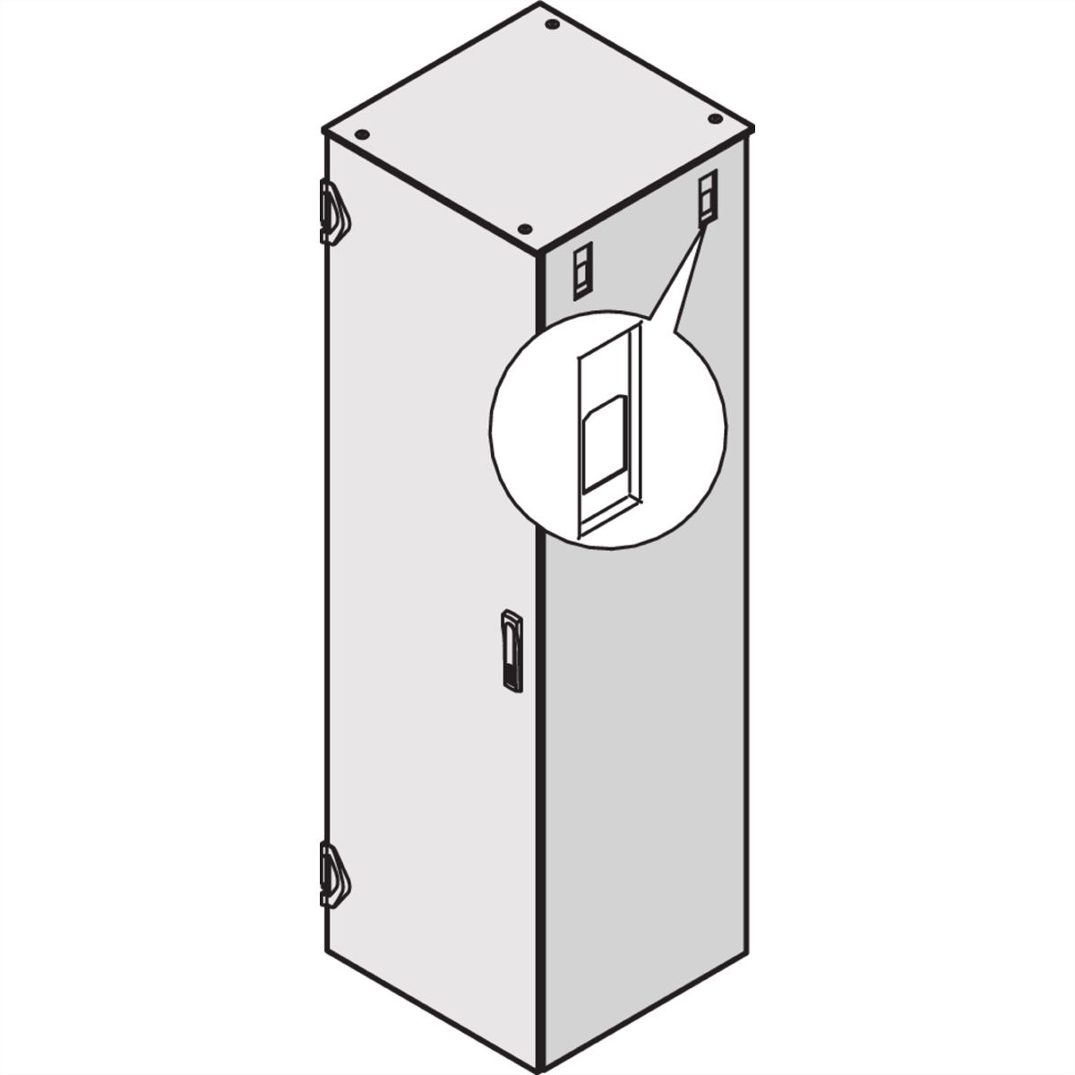 SCHROFF Seitenwand mit Schnellverschluss - SW 1800H600T M.SCHL.7021 2ST