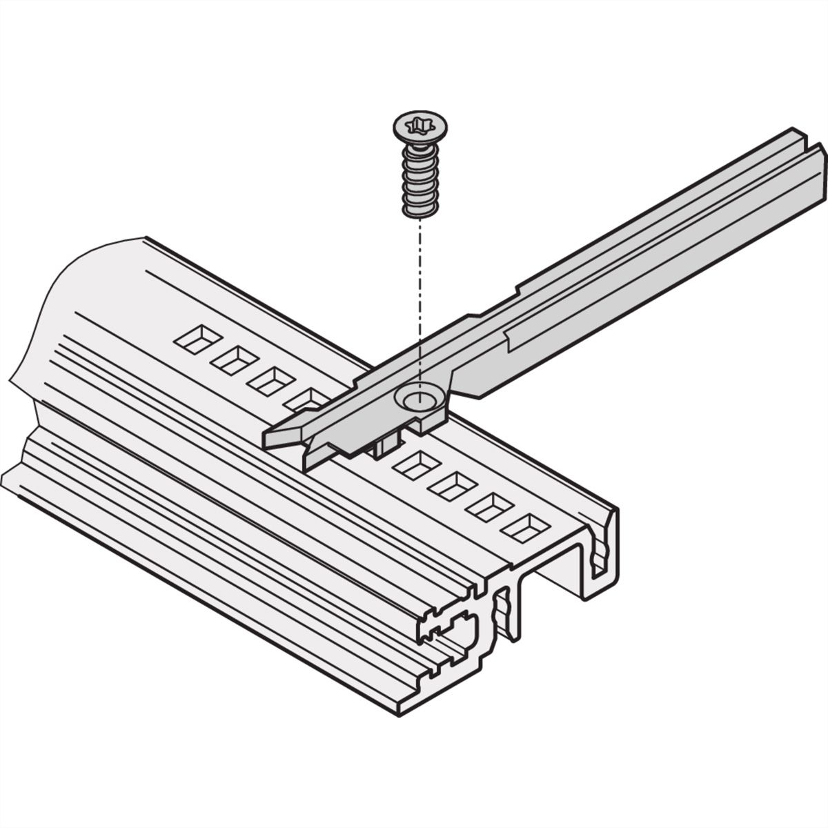 SCHROFF Führungschiene für Kartenhöhe 4,4'', Nutbreite 2,5 mm, Länge 160 mm - FUEHRUNGSS 160T 4,4" 2,5NU