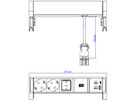 BACHMANN DESK2 ALU WHITE 2xCEE7/3 1xSchalter 1xUSB A/C 22W 0,2m