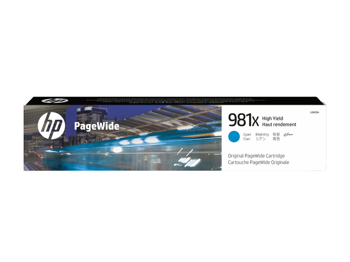 HP 981X Cyan Original PageWide Druckerpatrone mit hoher Reichweite