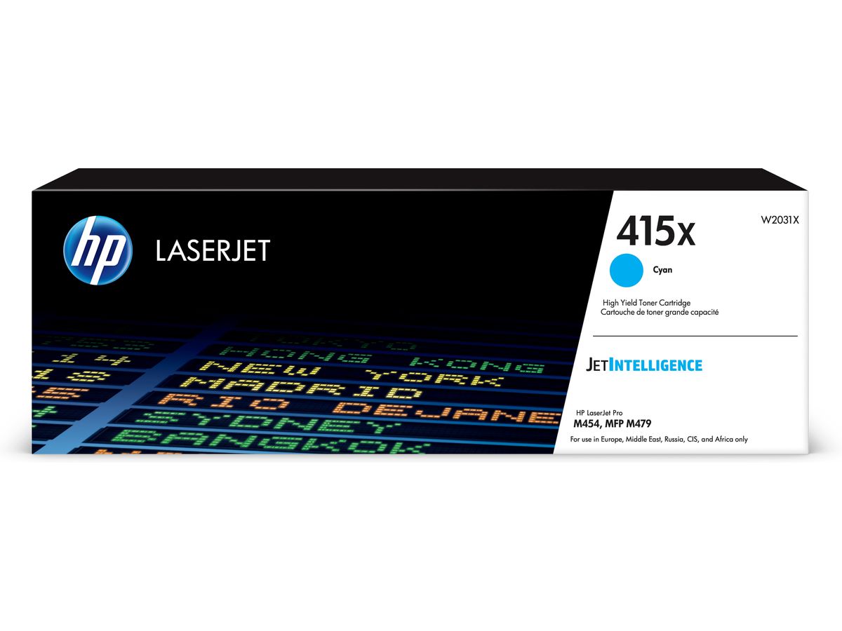 HP 415X Cyan Original LaserJet Tonerkartusche mit hoher Reichweite