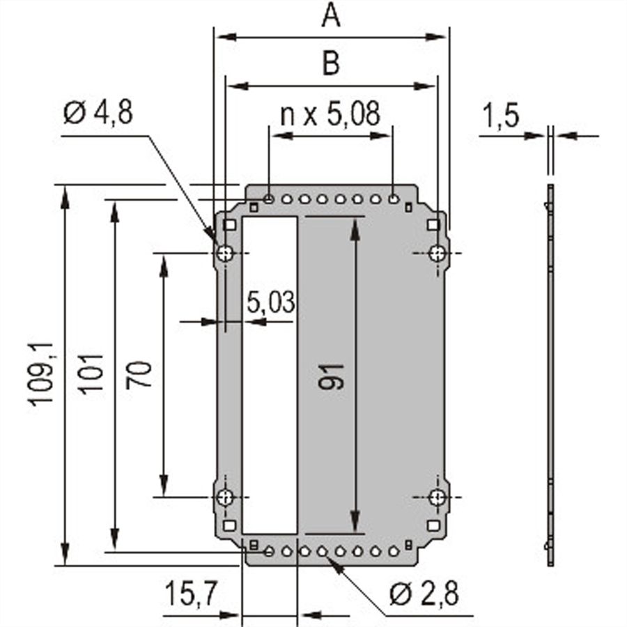 SCHROFF KAS RUECKWAND S1 3HE 10TE