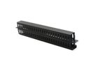 VALUE 19"-Frontplatte 1 HE, beidseitig mit Kabelkanal , schwarz