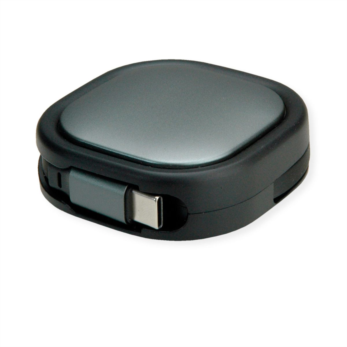 ROLINE USB2.0 Aufrollbares Kabel C-C ST/ST, schwarz, 1,2 m  