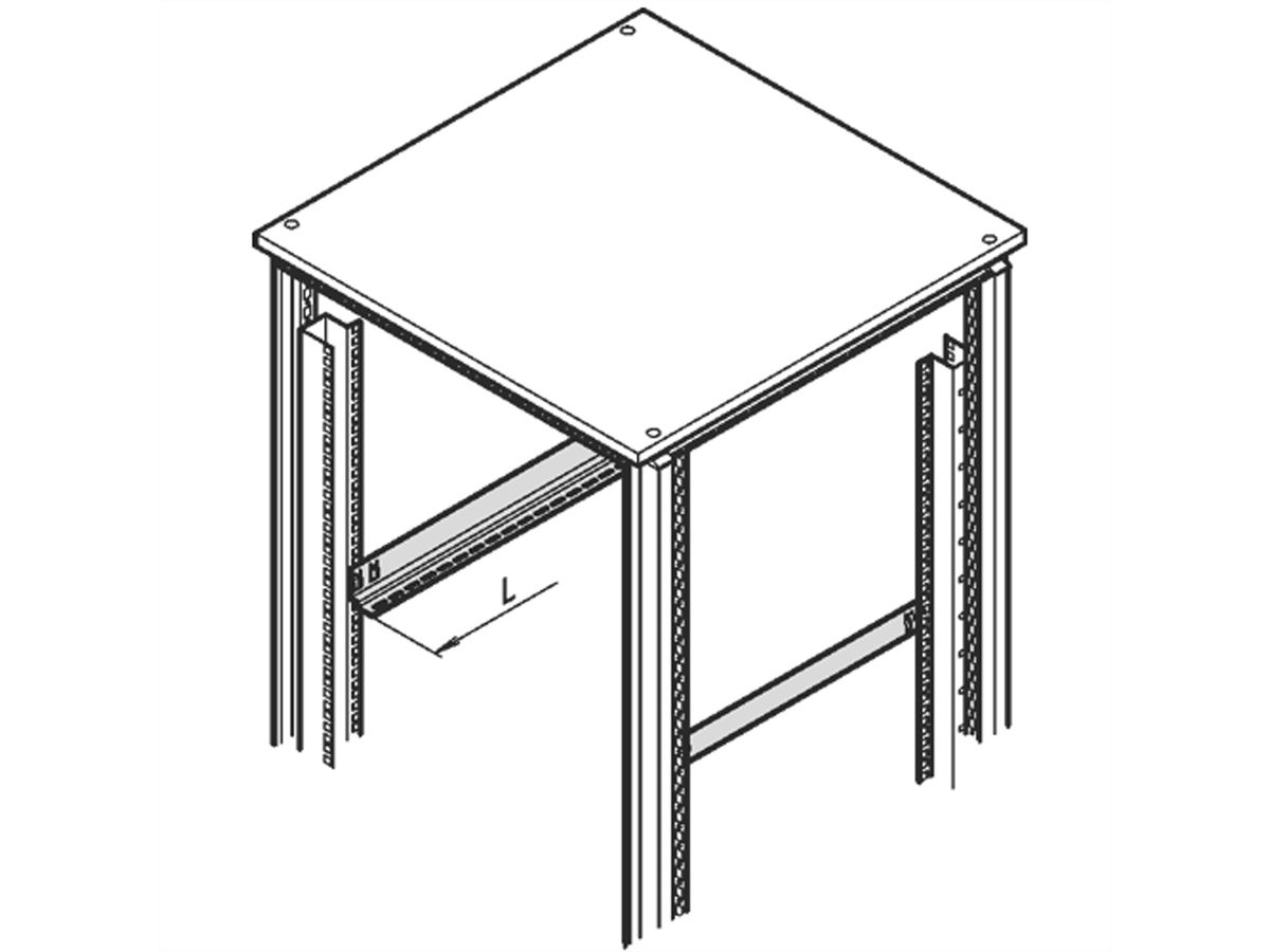SCHROFF GLEITSCHIENEN SATZ 500T 2STK