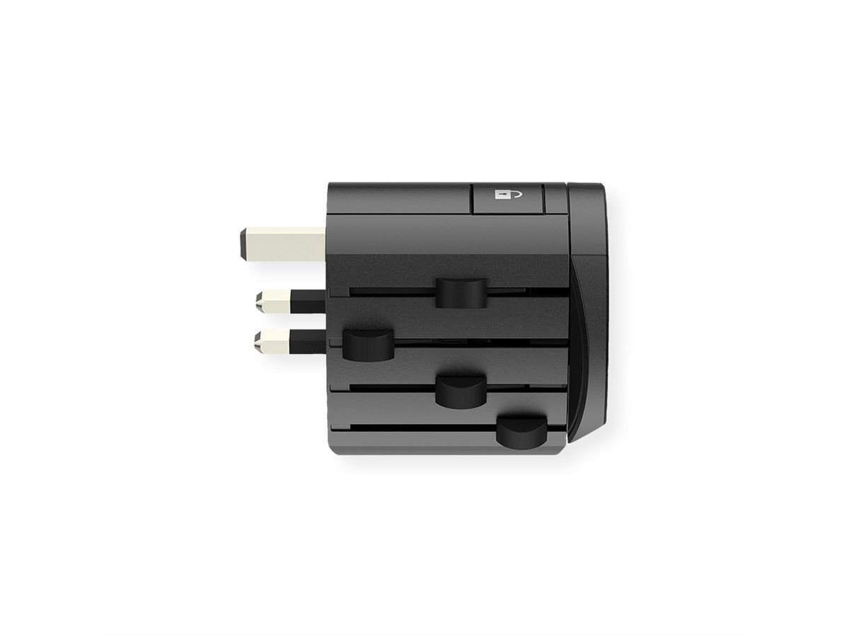 Skross Alpha mit Europe USB Charger A/C Universal Reiseadapter, Weltweit
