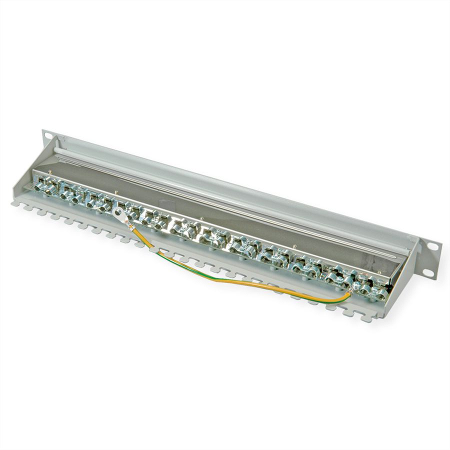 TELEGÄRTNER 19"-Verteiler MPP24 1 HE, Cat.6A (Class EA) (ISO/IEC), 24 Ports, grau