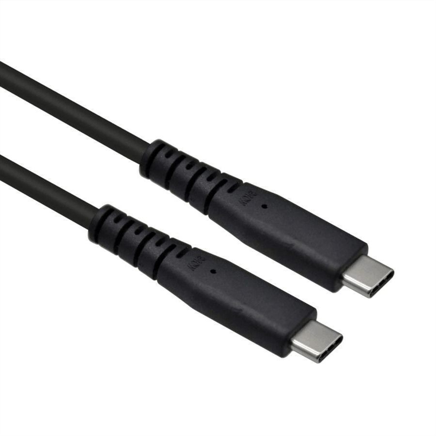 ROLINE USB4 Gen2x2 Kabel, C–C, ST/ST, 4K UHD-1, 20Gbit/s, 240W, schwarz, 3 m