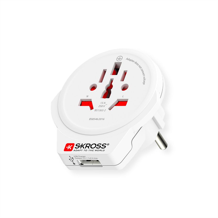 Skross PRO World & USB Universal Reiseadapter, Weltweit