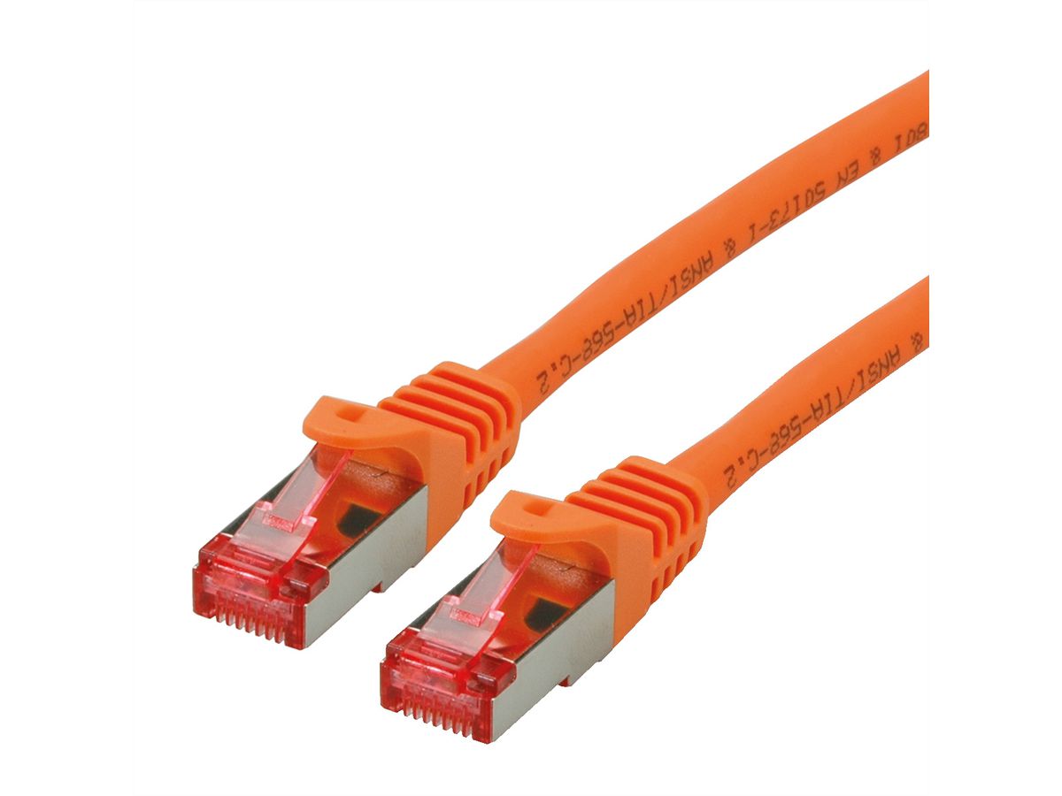 ROLINE Patchkabel Kat.6 S/FTP (PiMF), Component Level, LSOH, orange, 0,3 m