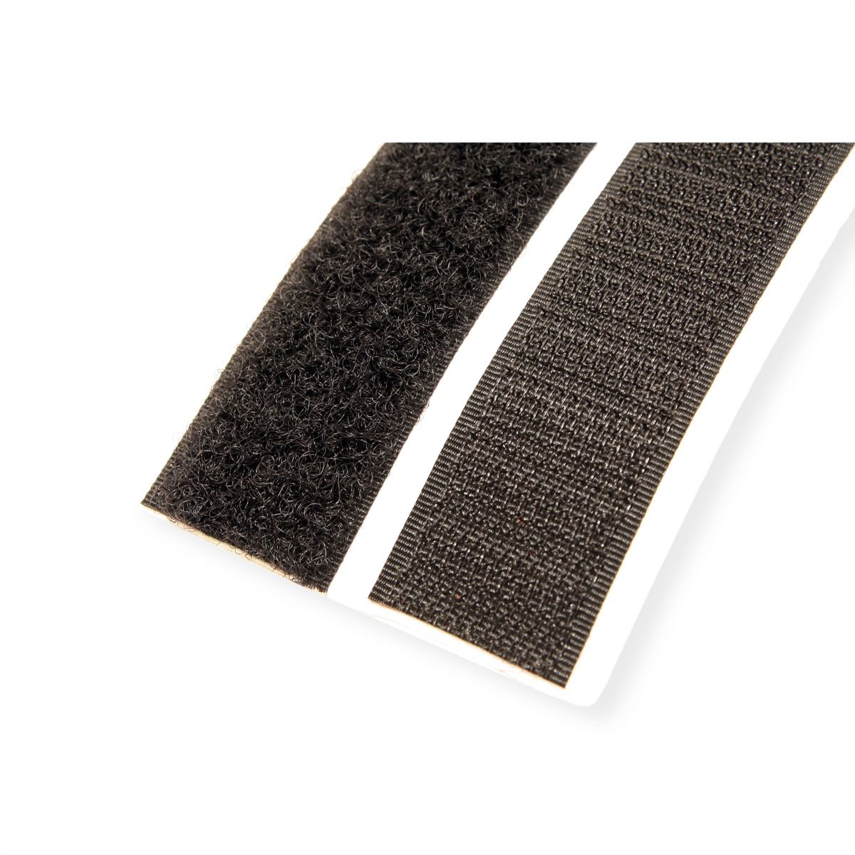 VELCRO® Klettband Selbstklebend, Haken & Flausch 20mm x 5m Schwarz