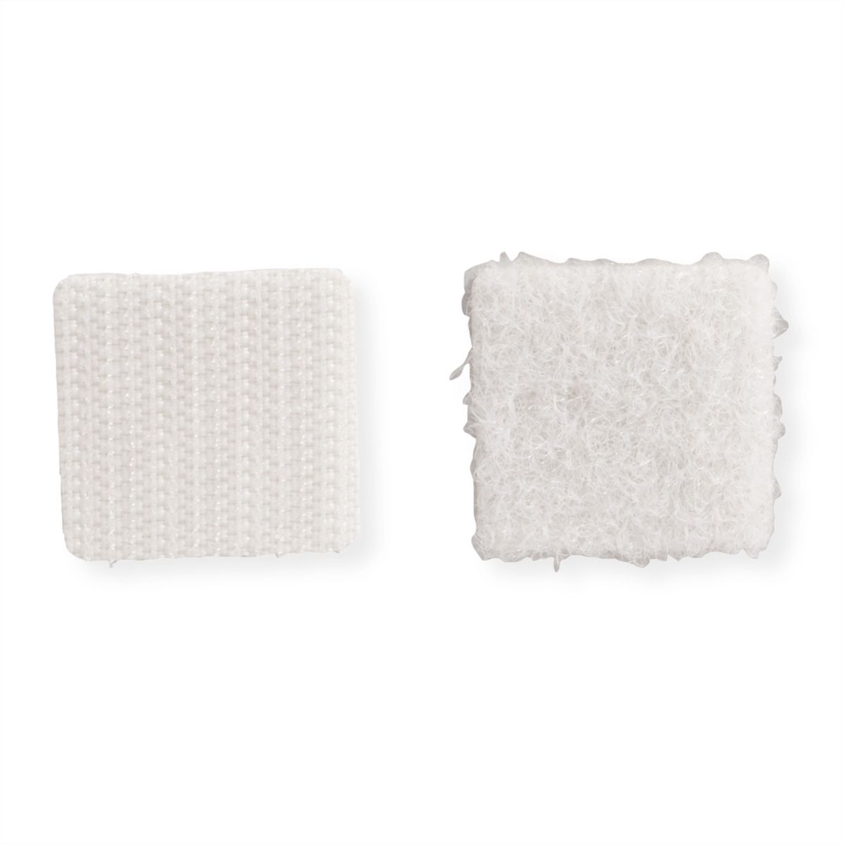 VELCRO® Klettquadrate Selbstklebend, Haken & Flausch 25mm x 25mm x 24 sets Weiß