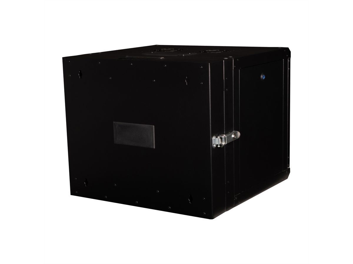 ROLINE 19-Zoll Wandgehäuse Pro 9 HE, 600x600 BxT zweiteilig schwenkbar schwarz