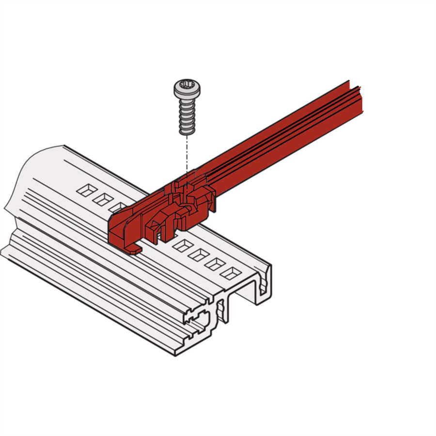 SCHROFF Führungsschiene Typ Zubehör, PC, 280 mm