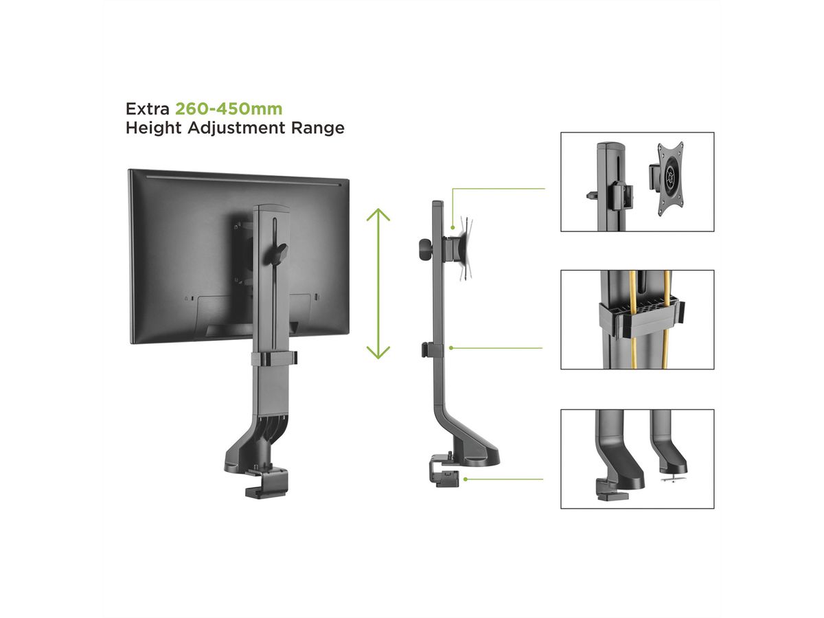 VALUE LCD-Monitorhalterung, geringer Platzbedarf