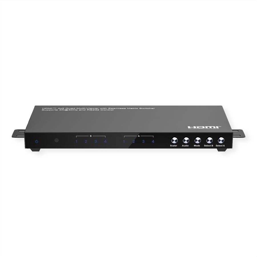 VALUE HDMI Matrix Switch, 4x2 QUAD Multi-Viewer, nahtlose Umschaltung