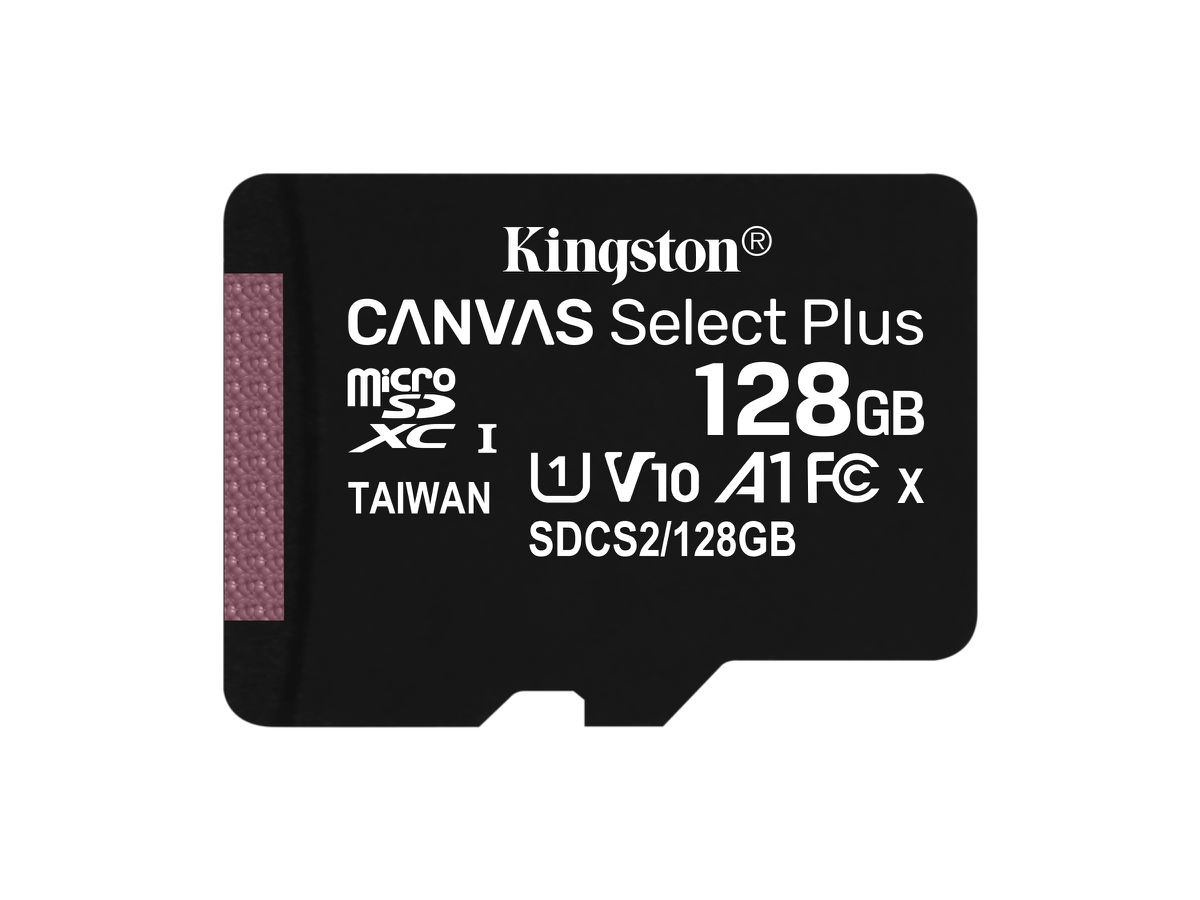 Kingston Technology 128GB micSDXC Canvas Select Plus 100R A1 C10 Einzelpack ohne Adapter