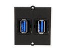 BACHMANN Rahmen 2xUSB 3.0, 90° Abgang seitlich