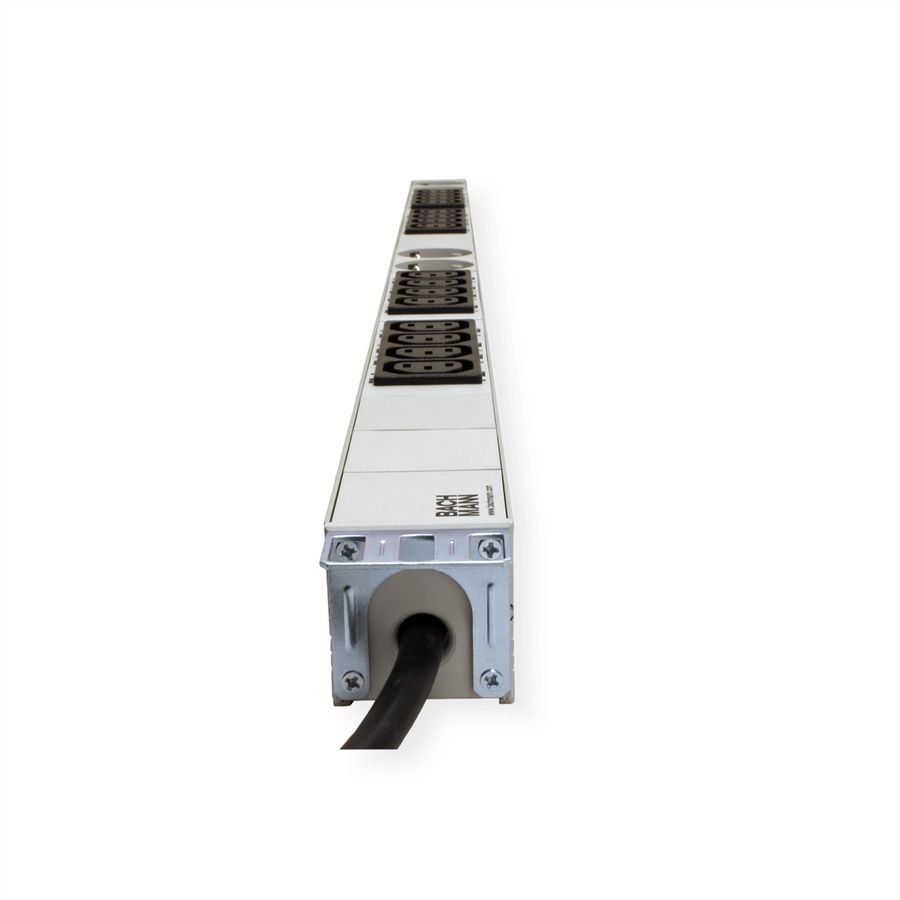 BACHMANN IT PDU ALU 1HE 16x C13 4x Schutzkontakt, CEE 16A blau