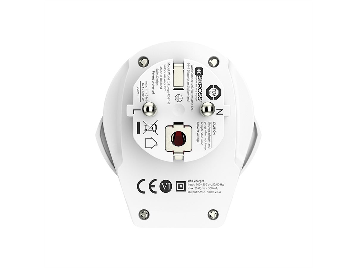 Skross World to CH+IT+BRA USB