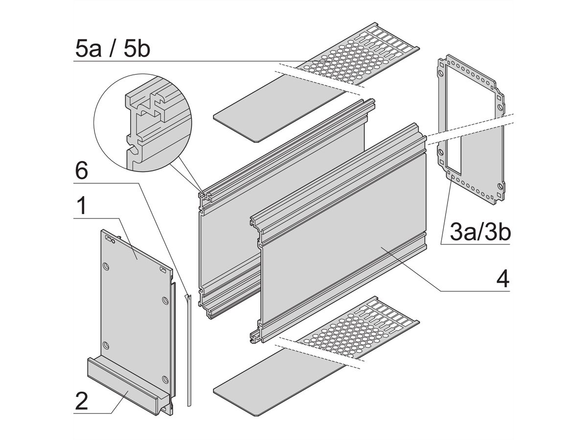 SCHROFF Kassetten PRO 3 HE-Bausätze, Frontplatte geschirmt (Textildichtung) - KAS S1 FS EMV 3HE 12TE 167T