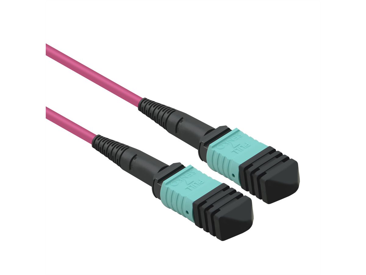 VALUE MPO-Trunk-Kabel 50/125µm OM4, MPO/MPO, TYPE A, violett, 10 m