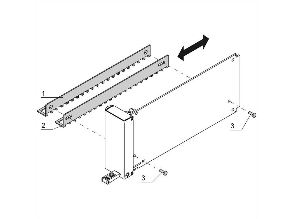 SCHROFF Luftleitblech für AdvancedMC-Filler-Module - LUFTLEITBL.BLINDMODUL HH 10X