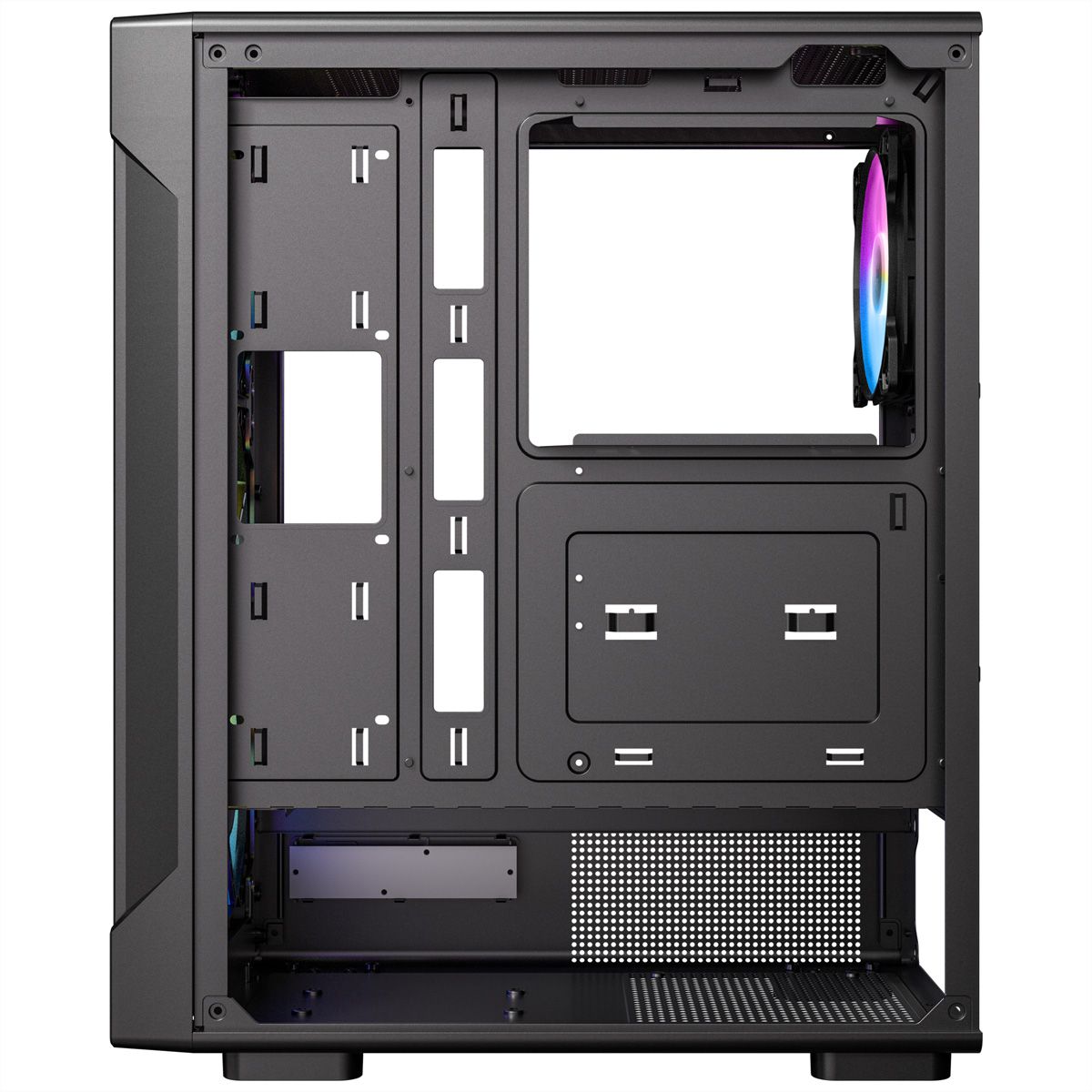 ANTEC VX-320 ARGB ATX, Micro-ATX, ITX Mid Tower Gaming PC Gehäuse, schwarz