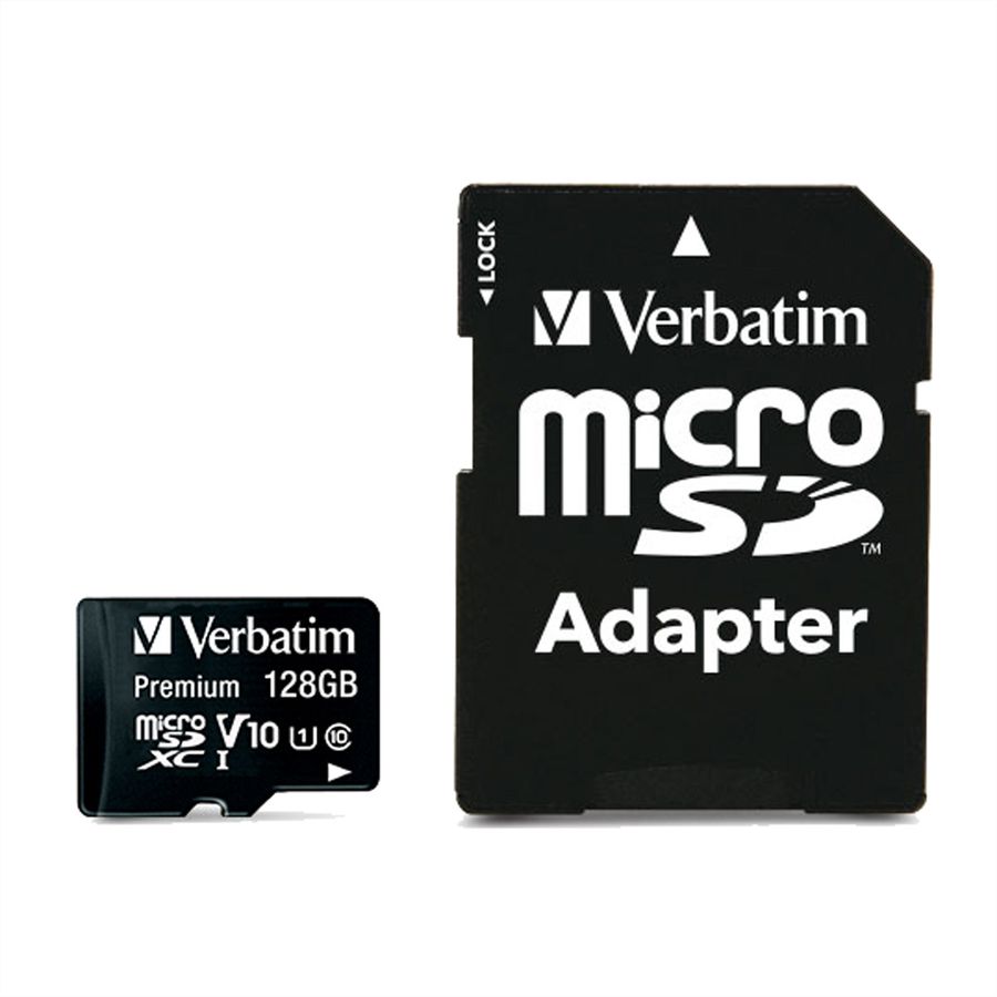 VERBATIM microSDHC Card 128GB Class 10 Retail