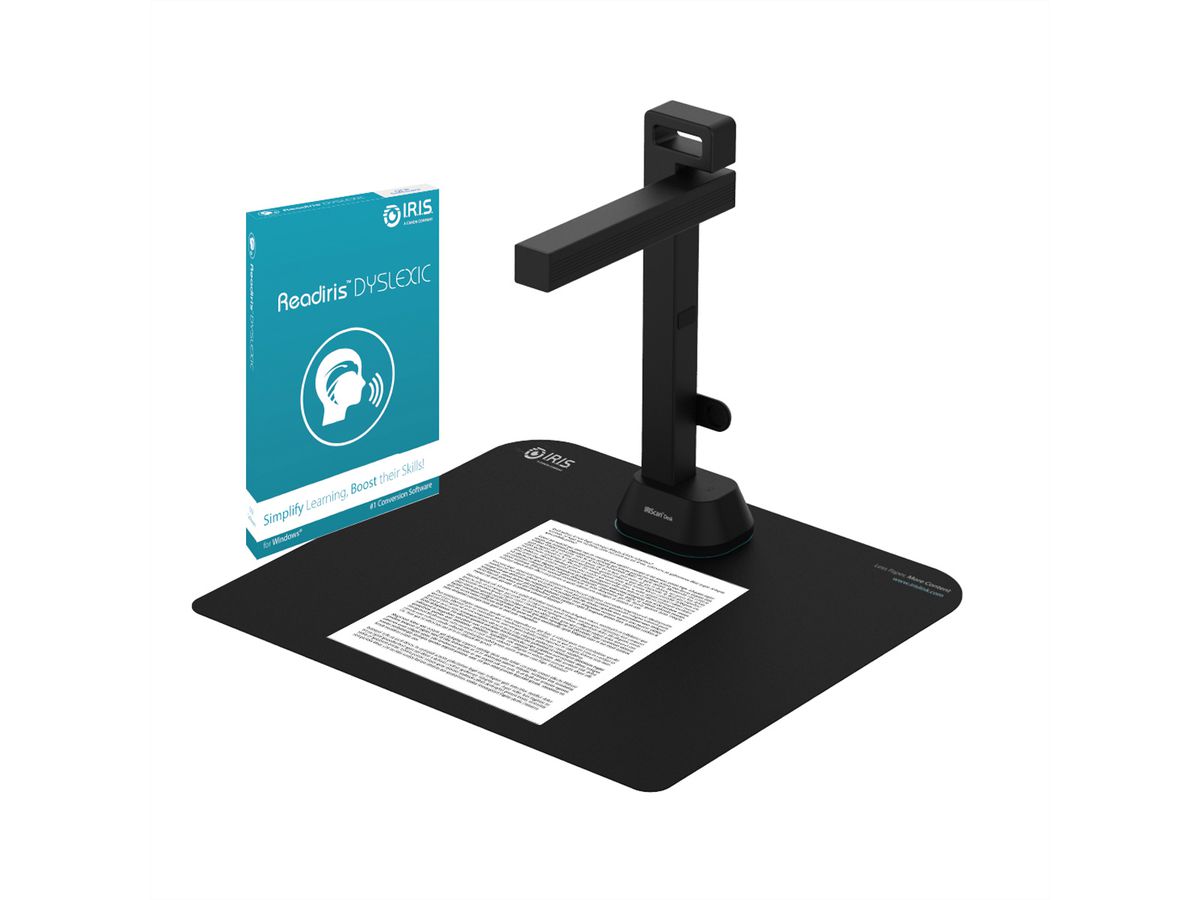 IRIScan Desk 6 Pro Dyslexic A3 Dokumentenscanner, Mobiler Desktop-Kamerascanner