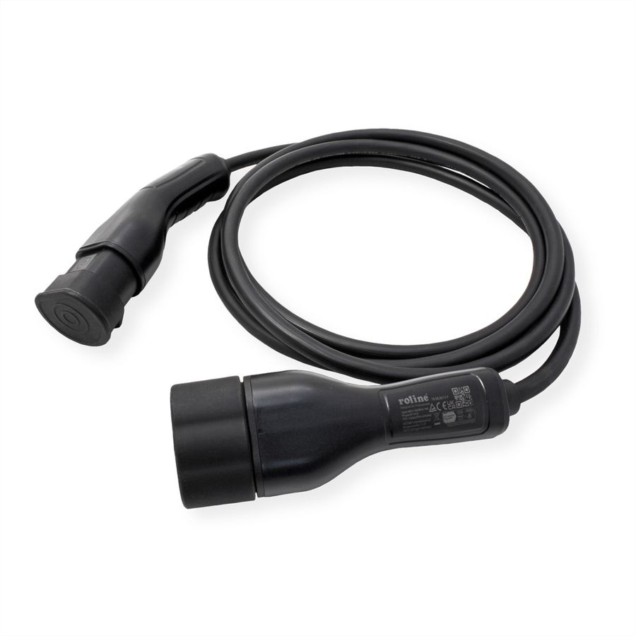 ROLINE E-Auto Ladekabel Typ2, 3-phasig, 480VAC (3P+N+E), 16 A, 11 kW, 5 m