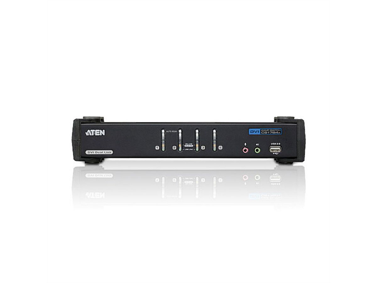 ATEN CS1784A KVM Switch Dual-Link DVI, USB, Audio, 4 Ports