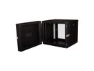 ROLINE 19-Zoll Wandgehäuse Pro 9 HE, 600x600 BxT zweiteilig schwenkbar schwarz