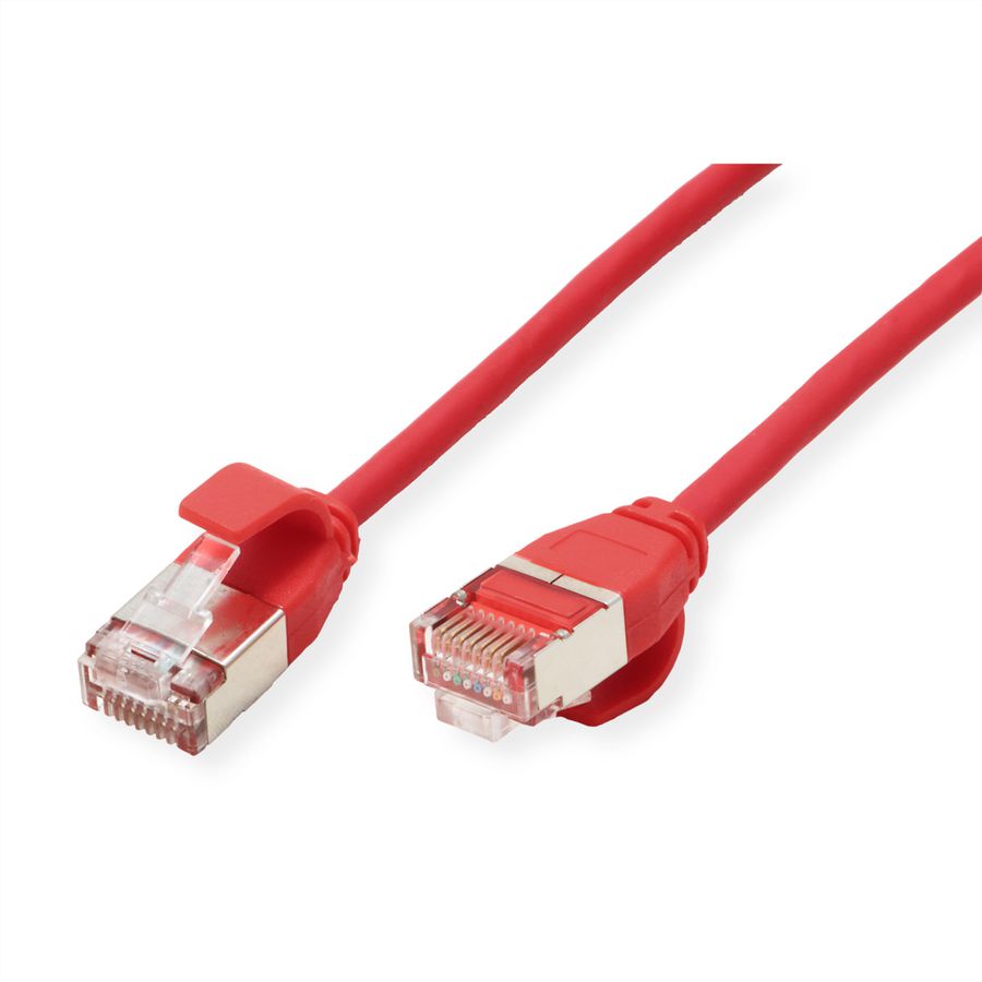 ROLINE U/FTP DataCenter Patchkabel Cat.6A (Class EA), LSOH, slim, rot, 2 m
