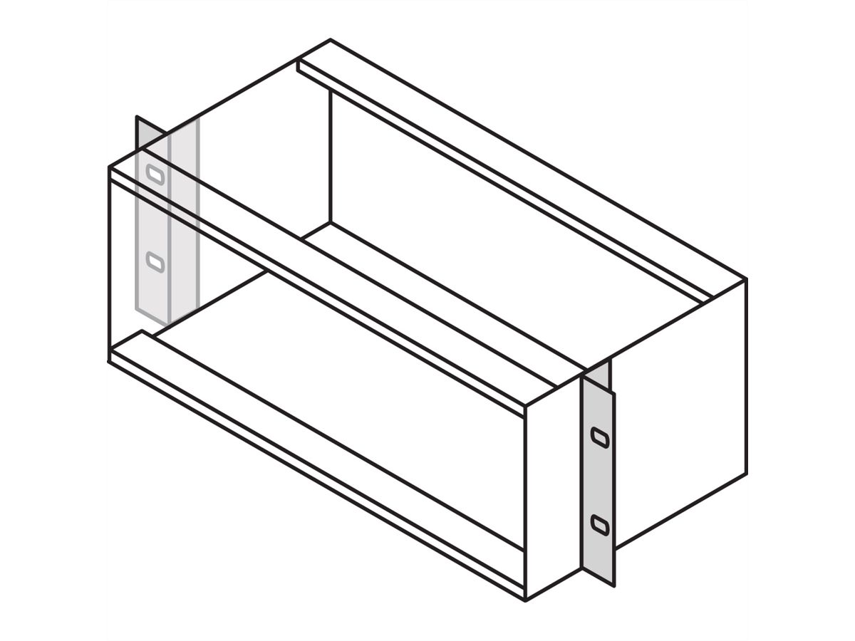 SCHROFF 19"-Winkel Typ F, tiefenvariabel - 19"WINKEL 6HE UNIV. 2STK