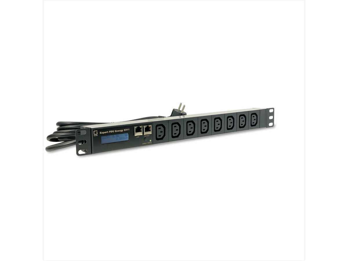 GUDE 8311-4 metered PDU, 8xC13, Mess-/Auswertung, Differenzstrom-Überwachung Typ A, 1,5 m