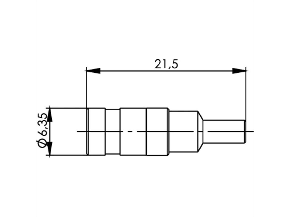 TELEGÄRTNER SMB-Buchse für RG-316/U, vergoldet, Löt-/Crimpanschluss