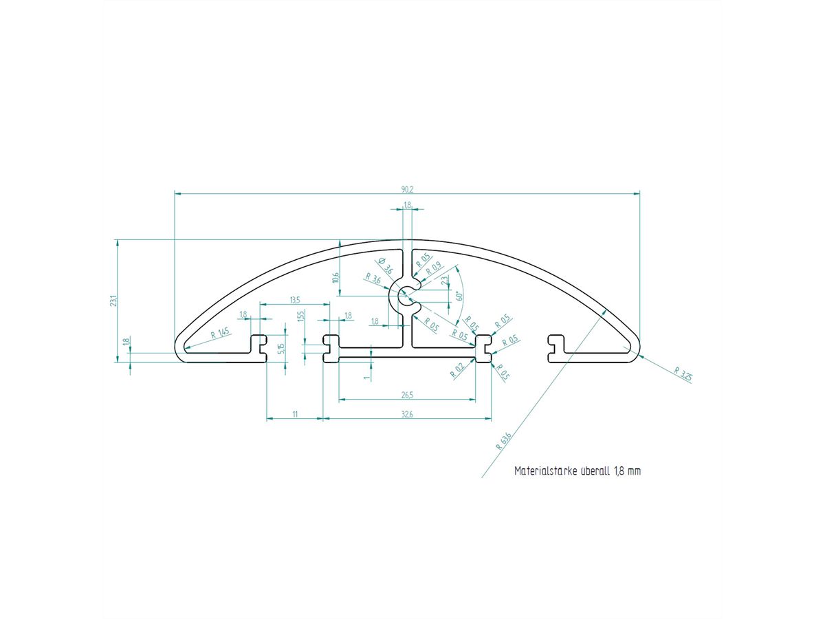 BACHMANN Easy-Bridge 100cm ALU eloxiert