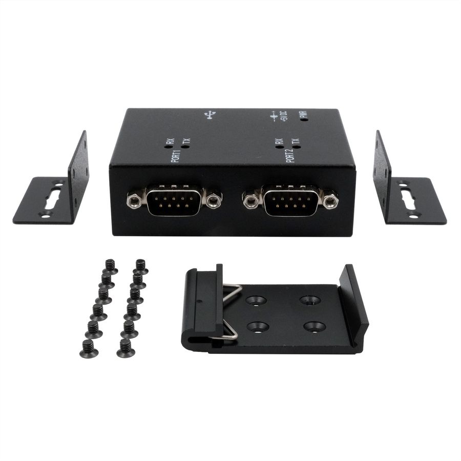 EXSYS EX-13072HM USB 2.0 zu 2 x Seriell RS-232 Ports Metallgehäuse FTDI Chip-Set