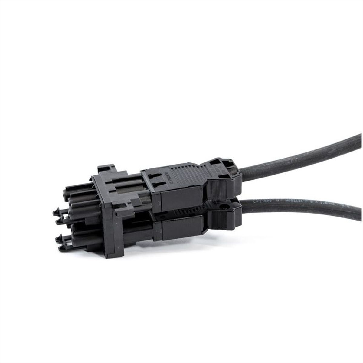 BACHMANN Verteilerblock WIELAND GST18 1xIn/3xOut mit Verriegelungslaschen, schwarz