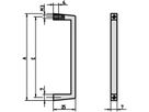 SCHROFF Frontgriff, einteilig, Breite 7 mm - FRONTGRIFF ALU 48MM ELOXIERT