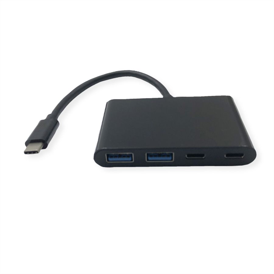 VALUE USB 3.2 Gen 2 Hub, 4fach (2x A+ 2x C), Typ C Anschlusskabel