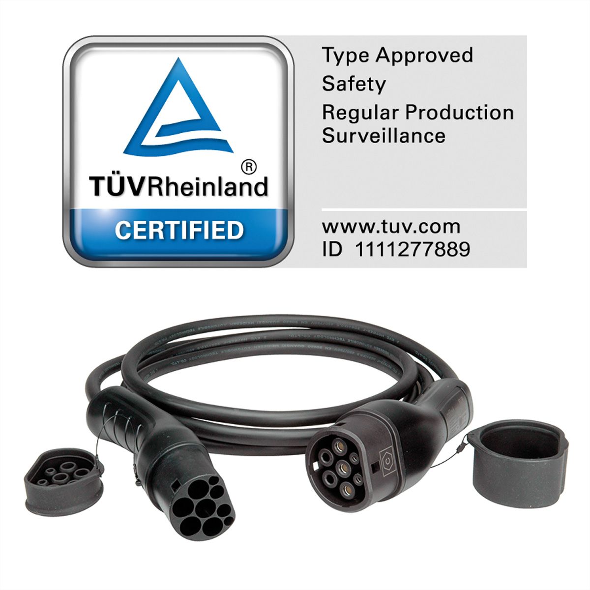 ROLINE E-Auto Ladekabel Typ2, 3-phasig, 480VAC (3P+N+E), 16 A, 11 kW, 5 m