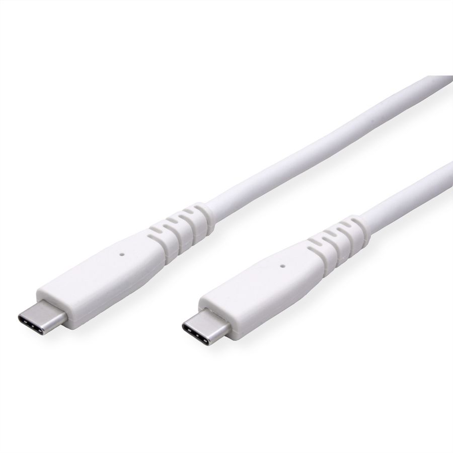 VALUE USB 3.2 Gen 2 kompatibles Kabel, USB C-C, ST/ST, 4K UHD-1, 10Gbit/s, Emark, 60W, weiß, 3 m