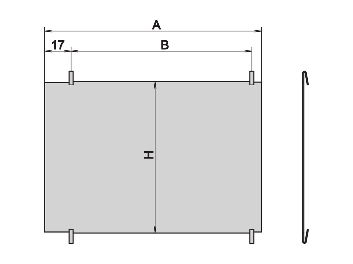 SCHROFF Zwischenwand - ZWISCHENWAND 6HE 160T