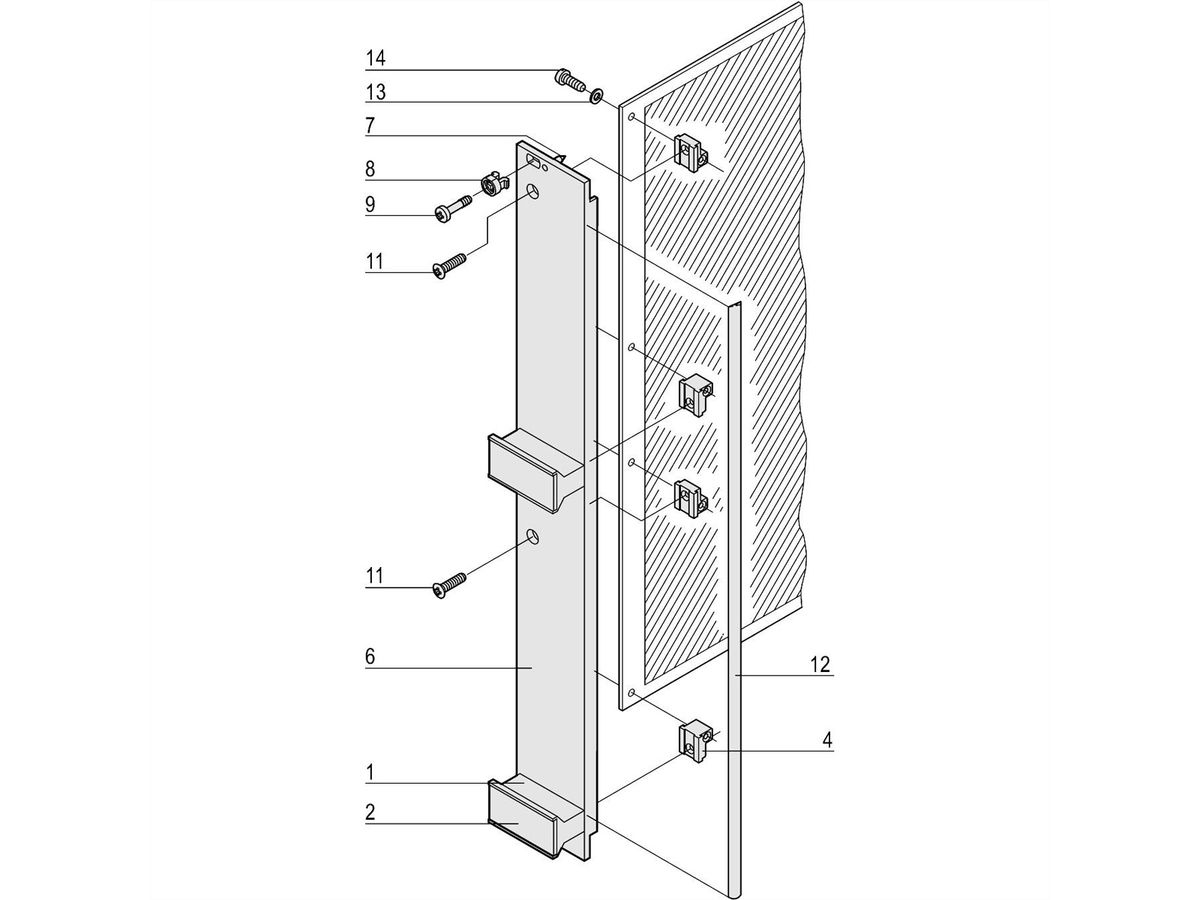 SCHROFF Steckbaugruppe mit starrem Griff in Trapezform - STECKBAUGR.HF TR-GR 6HE 12TE