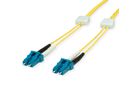 EasyLan LWL-LED-Patchkabel duplex 9/125µm OS2, LC/LC, gelb, 10 m