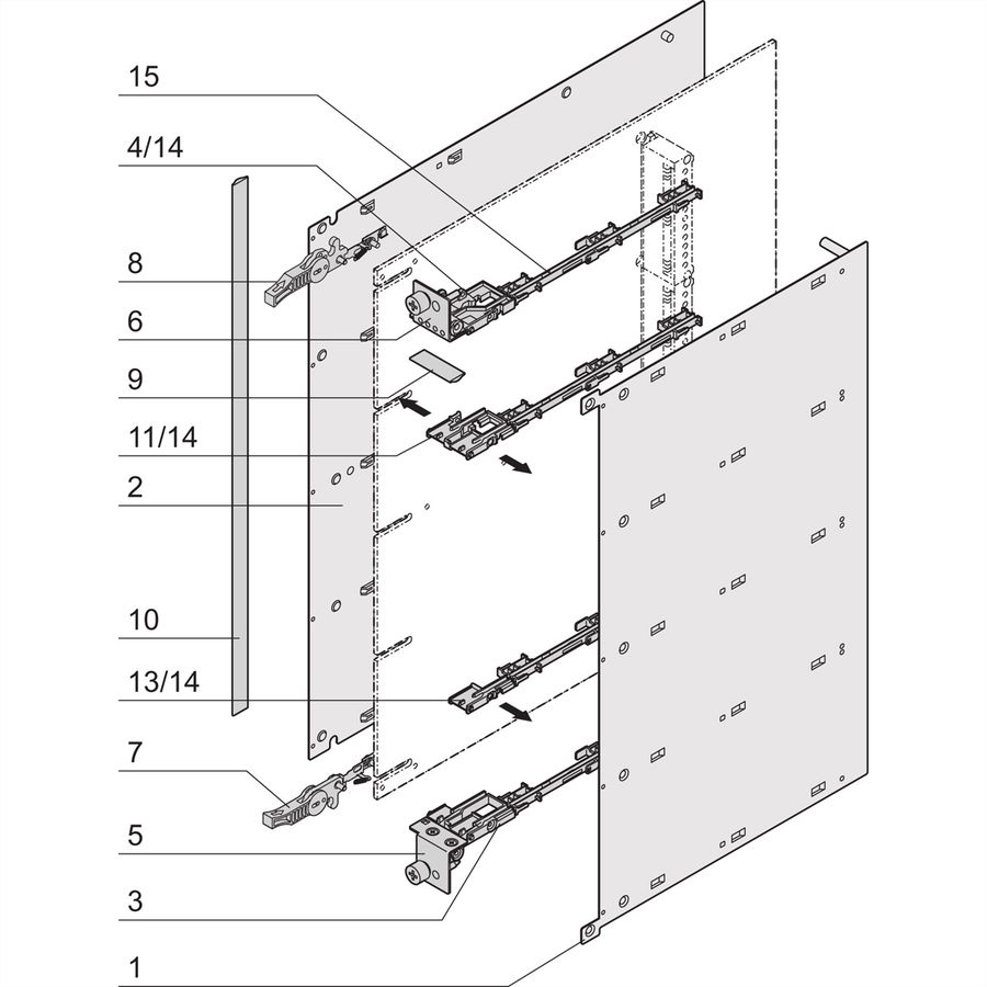 SCHROFF Carrier-Mechanik für Compact- und Full-size-AdvancedMC-Module, Komplettbausatz - CARRIER ASSEMBLY UNIVERSAL